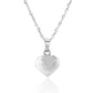 9ct White Gold Mini Puffed Heart And Chain