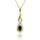 9ct Yellow Gold Sapphire and Diamond Necklace
