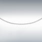 9ct White Gold Venetian Box Chain 16-18"