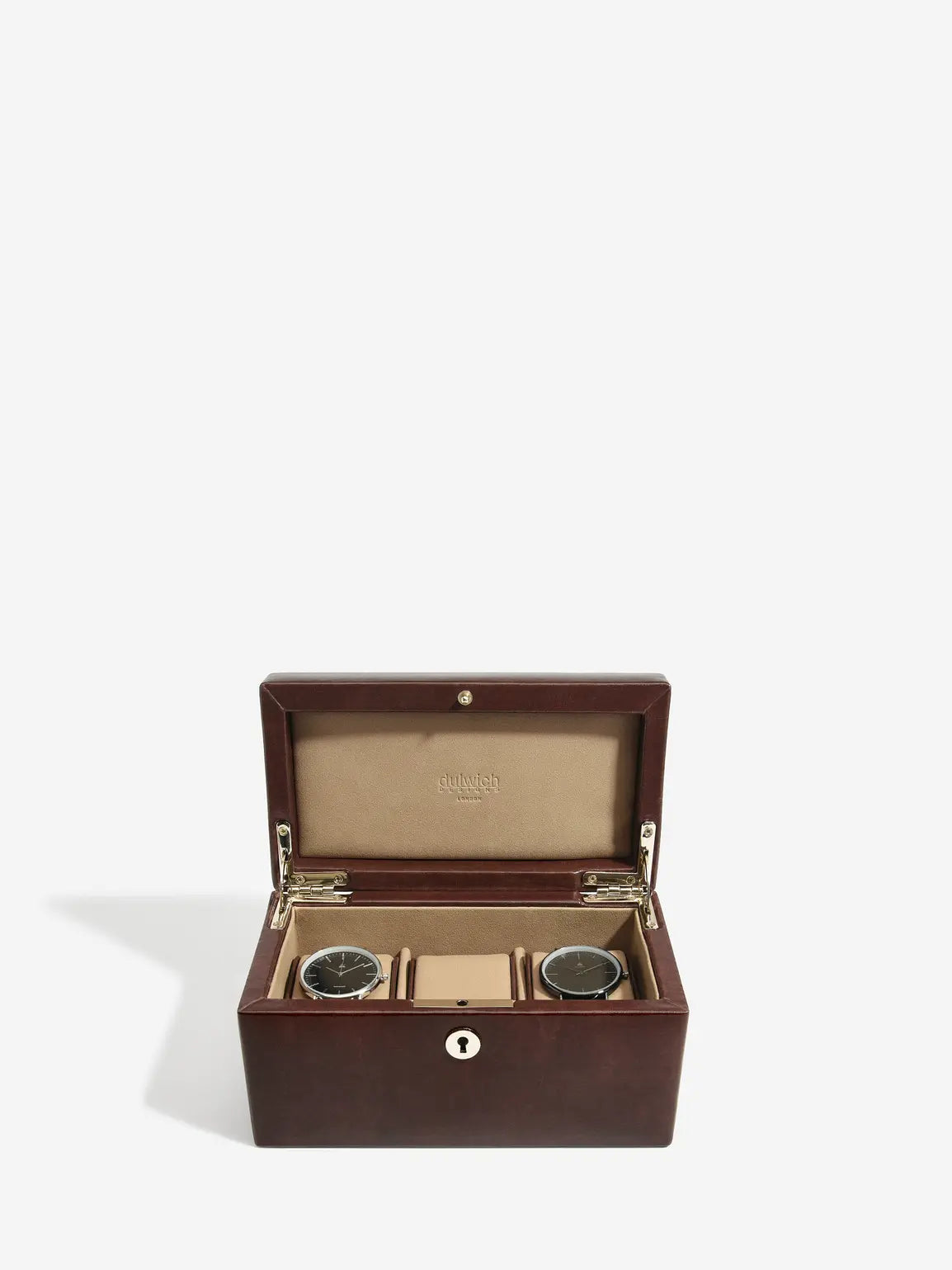 Dulwich Windsor Chestnut Brown Three Watch Box