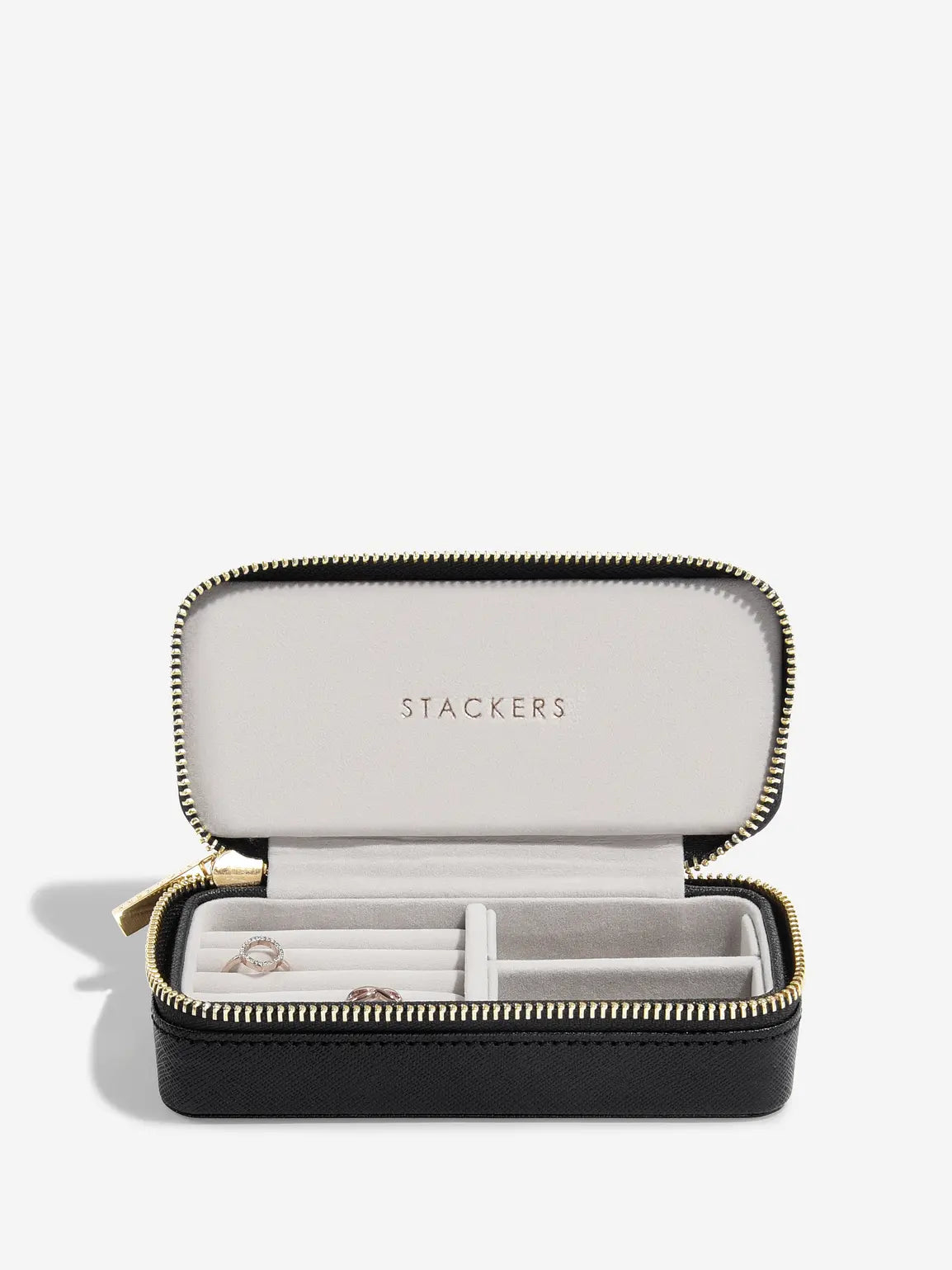 Stackers Black Zipped Travel Jewellery Box