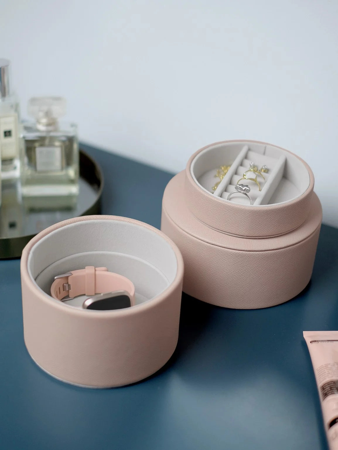 Stackers Blush Pink Bedside Jewellery Pod