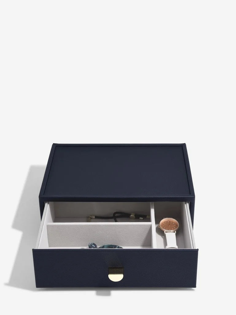 Stackers Classic Navy Drawer Set of Four Jewellery Storage