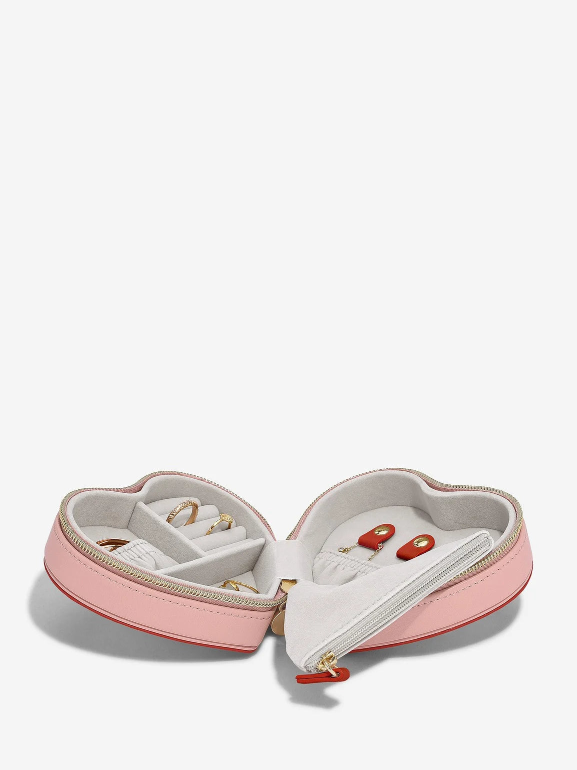 Stackers Pink Heart Travel Jewellery Storage Box