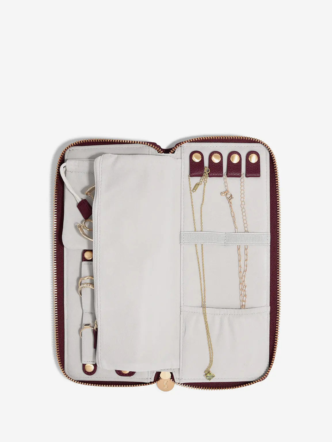 Stackers Burgundy Jewellery Roll