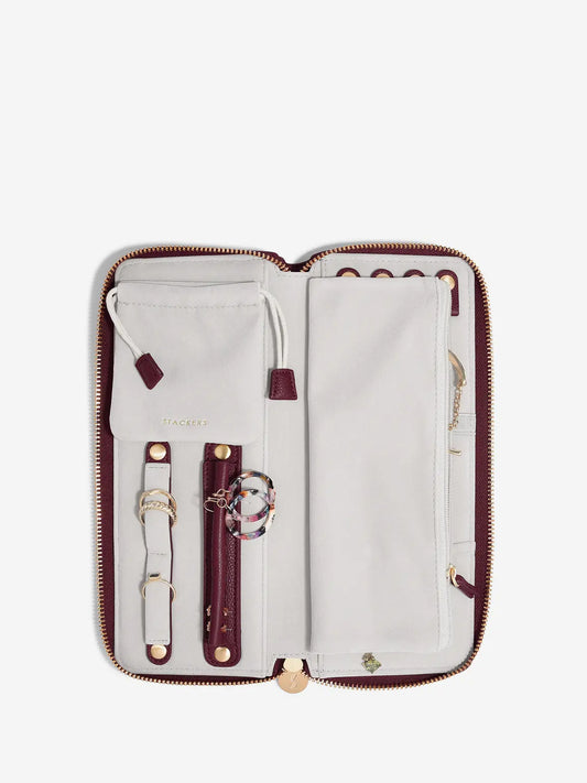 Stackers Burgundy Jewellery Roll