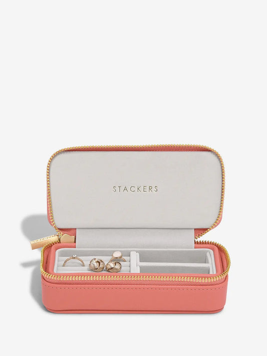 Stackers Grapefruit Medium Zipped Travel Jewellery Box