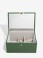 Stackers Luxury Classic Emerald Green Ribbed Jewellery Storage Box