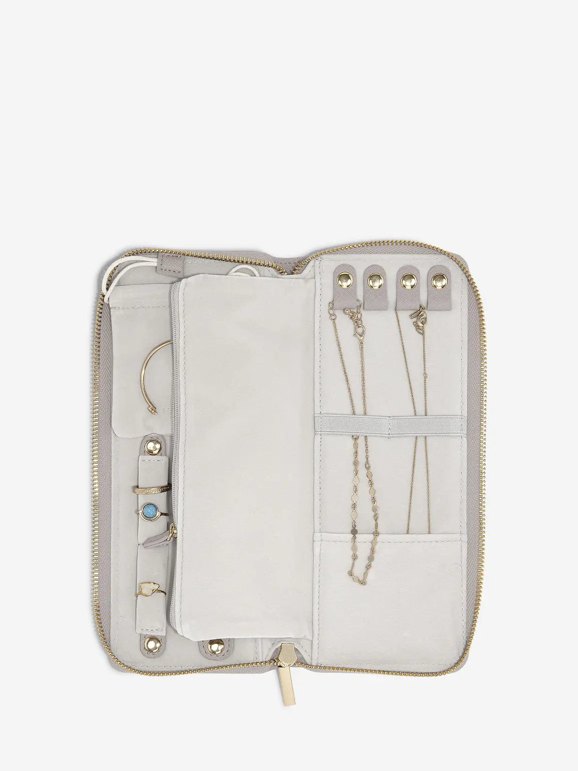 Stackers Taupe Woven Jewellery Roll