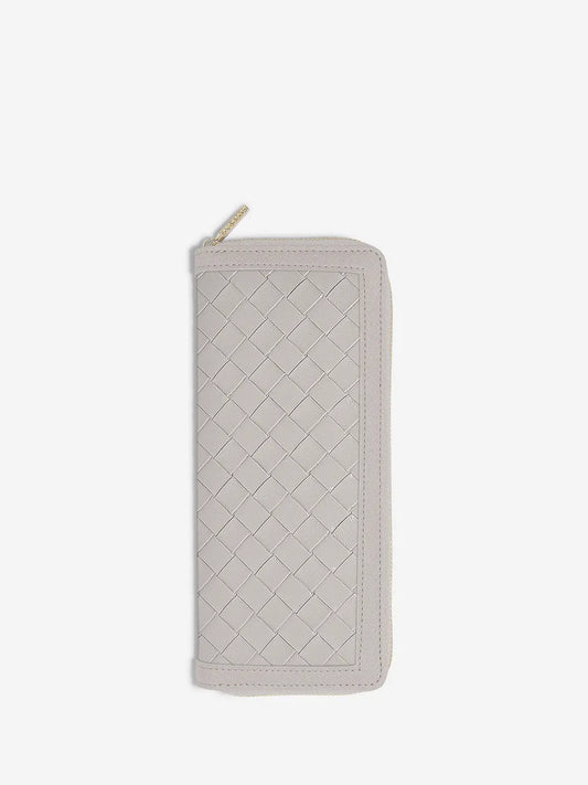 Stackers Taupe Woven Jewellery Roll