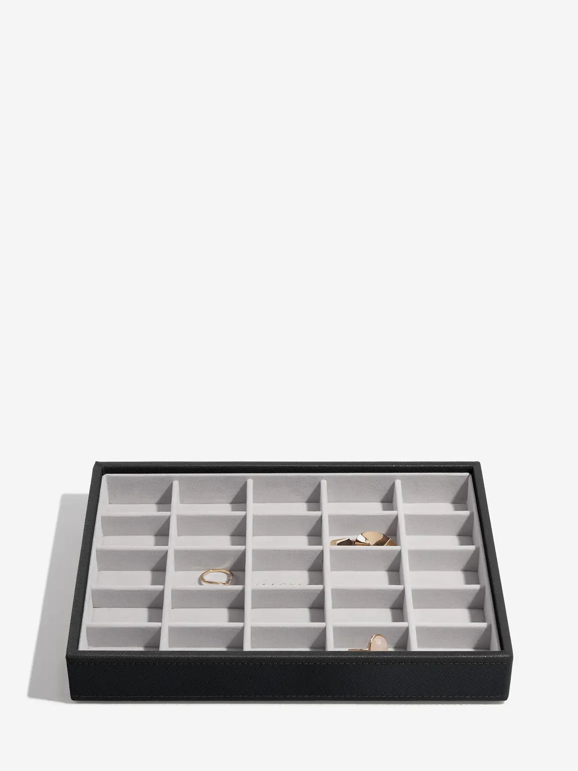 Stackers Classic Raffia Black Jewellery Storage Box Set of 3