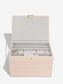 Stackers Classic Raffia Blush Classic 3 Layer Jewellery Storage Box