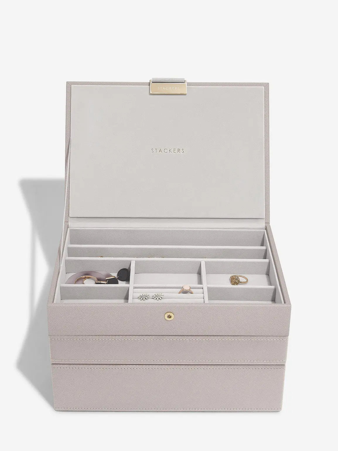 Stackers Classic Taupe 3 Layer Jewellery Box