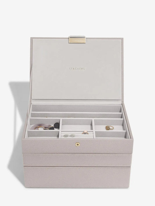 Stackers Classic Taupe 3 Layer Jewellery Box