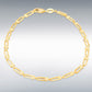 9ct Yellow Gold Mini Industrial Chain Bracelet 18cm, 7"