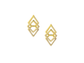 9ct Yellow Gold Triple Triangle Open Stud Earrings