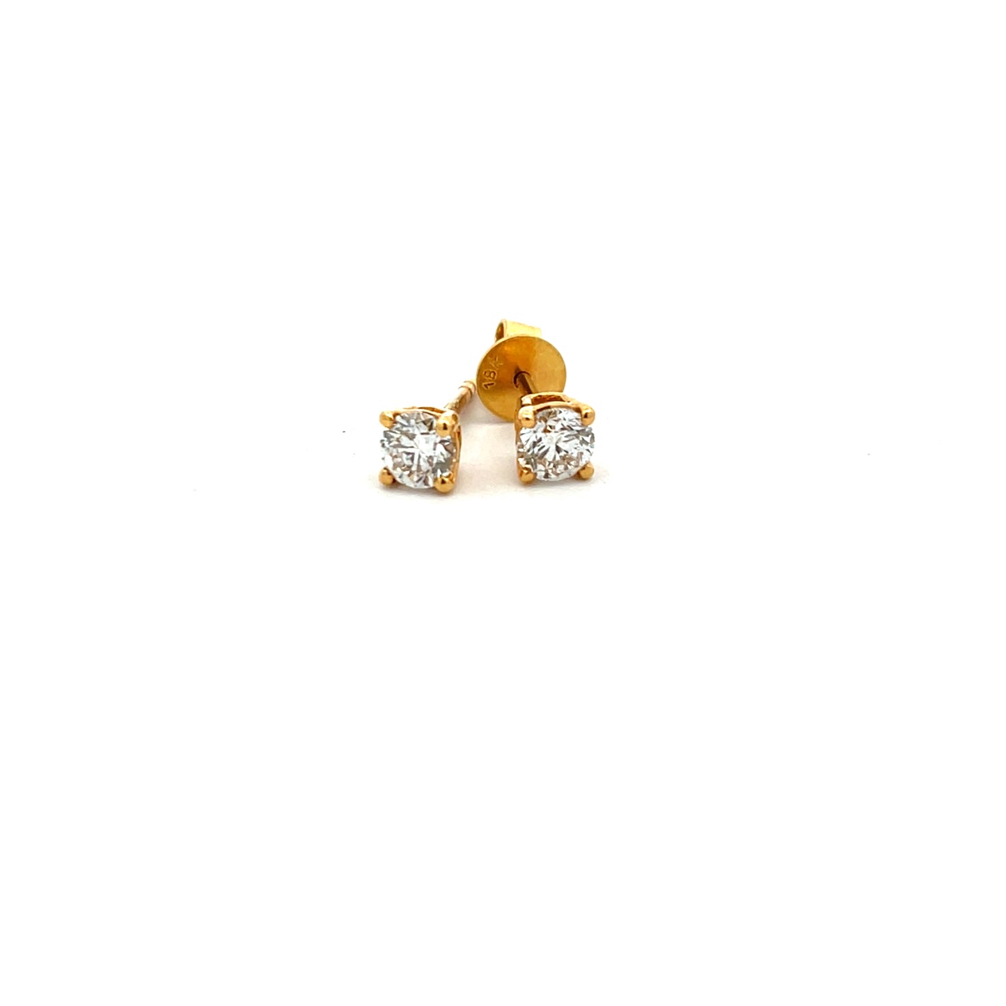 18ct Yellow Gold 0.70ct Brilliant Cut Diamond Stud Earrings