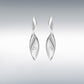 Sterling Silver Cubic Zirconia Solid Twist Stud Earrings