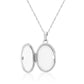 Sterling Silver Mother of Pearl Inlay Locket and Chain