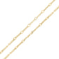 9ct Yellow Gold Handmade 4mm Oval Alternating Belcher Necklace 18"
