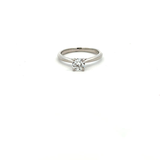 Platinum 0.52ct Laboratory Grown Diamond Brilliant Cut Ring Size M