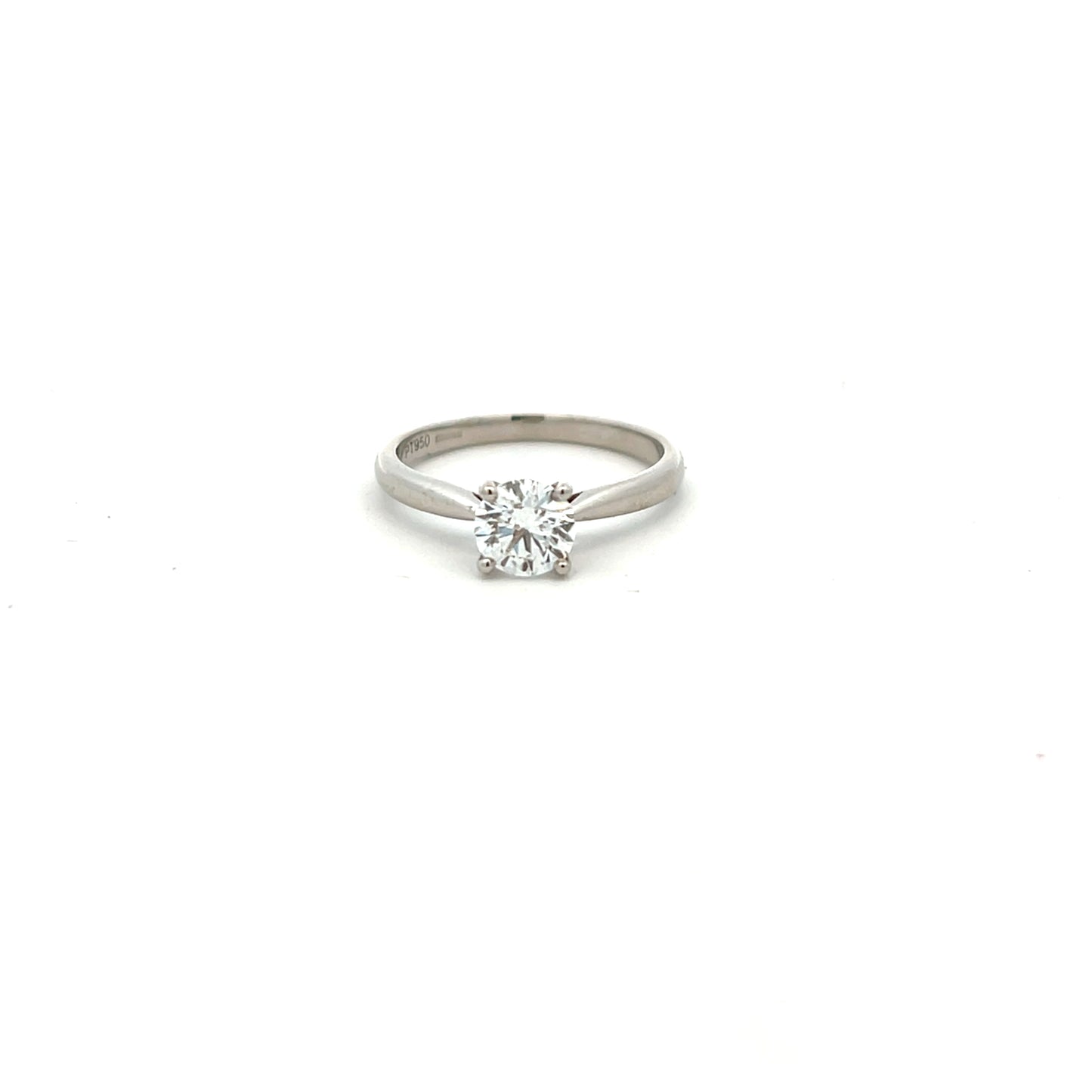 Platinum 0.78ct Brilliant Cut Laboratory Grown Diamond Ring Size M