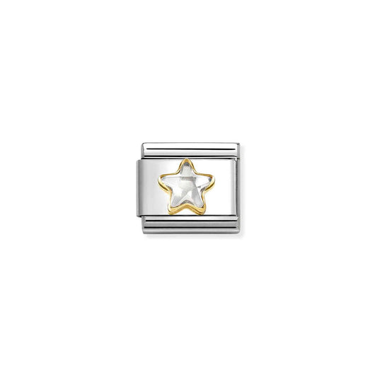 Nomination 18ct Yellow Gold Cubic Zirconia Star 030614/010