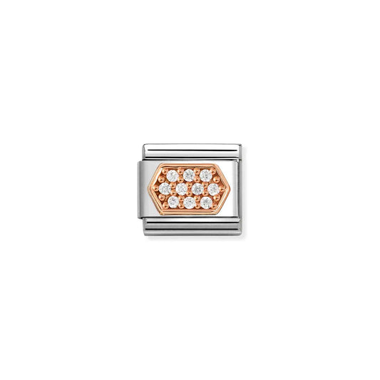 Nomination Classic Rose Cubic Zirconia Pave Hexagon 430312/03