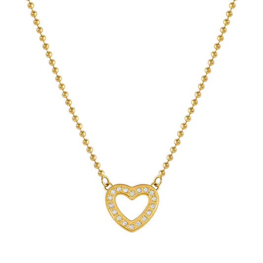 Nomination Soffio D'amore Yellow Gold Plated Cubic Zirconia Heart Necklace 134007/022