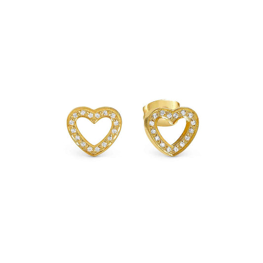 Nomination Soffio D'amore Yellow Gold Plated Heart Cubic Zirconia Stud Earringas 134008/022