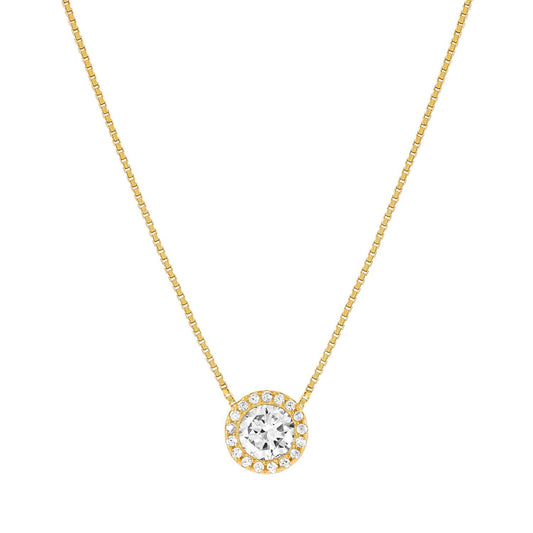 Nomination Seidivina Yellow Gold Plated Cubic Zirconia Circle Necklace 241402/012