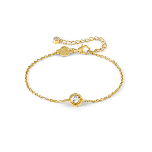 Nomination Cosmiclove Yellow Gold Circle Cubic Zirconia Bracelet 241703/054