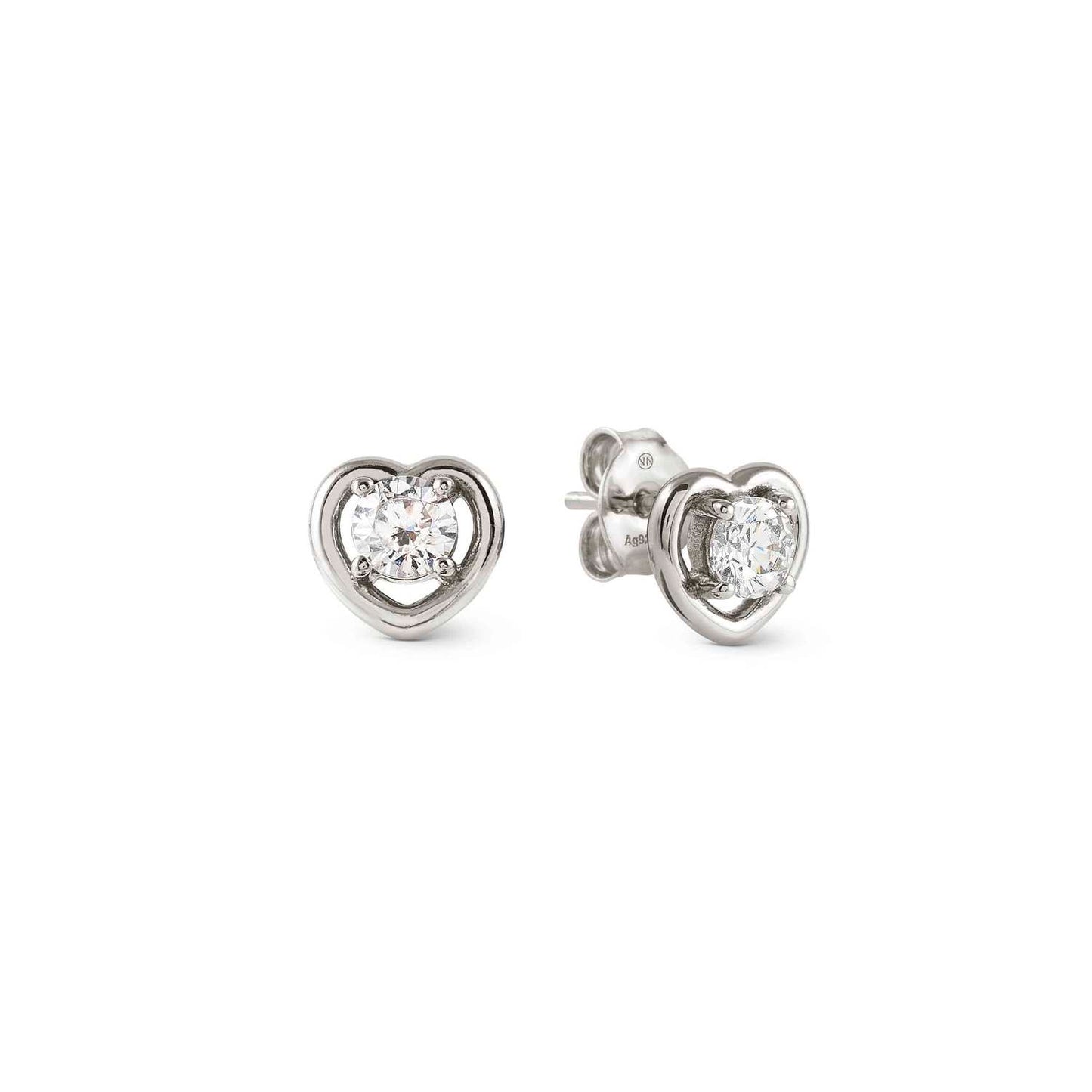 Nomination Cosmiclove Cubic Zirconia Heart Stud Earrings 241710/004