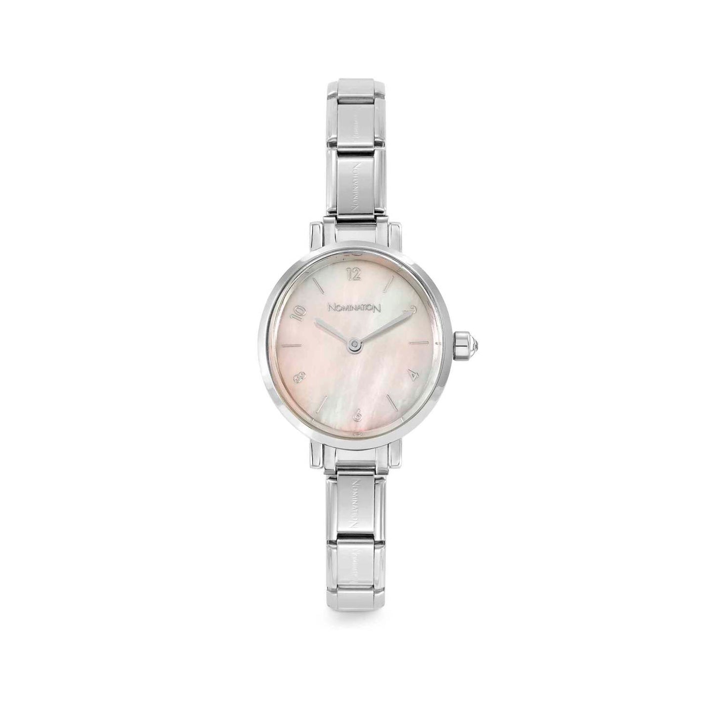 Nomination Time Oval Pink Mother Of Pearl Watch 076038/009