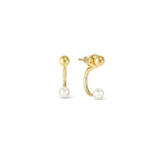 Nomination Fashion Era Yellow Gold Plated Shell Pearl Drop Earrings 242214/012