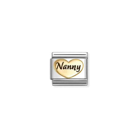 Nomination Composable Classic Gold Heart Nanny Charm 030285/77