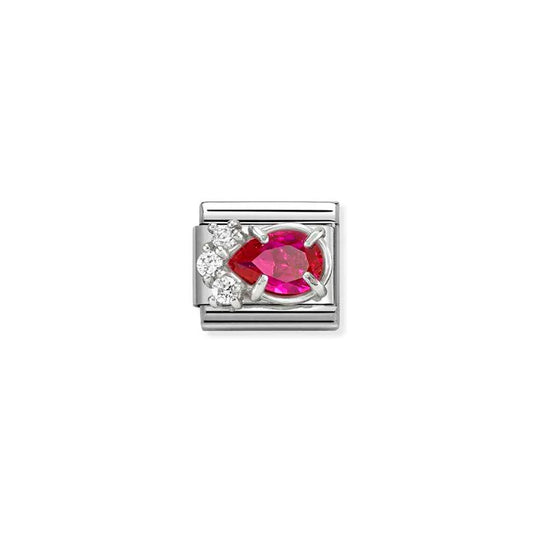 Nomination Composable Classic Red and White Cubic Zirconia Charm 330329/02