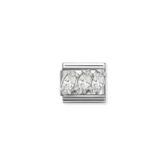 Nomination Composable Classic Cubic Zirconia Trilogy Charm 330329/05