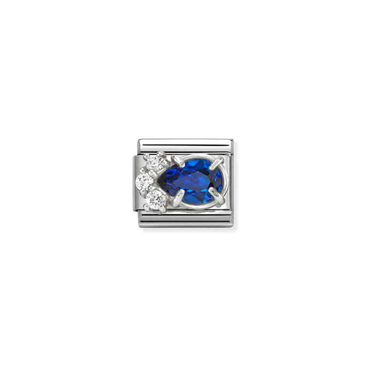 Nomination Composable Classic Blue and White Cubic Zirconia Charm 330329/06