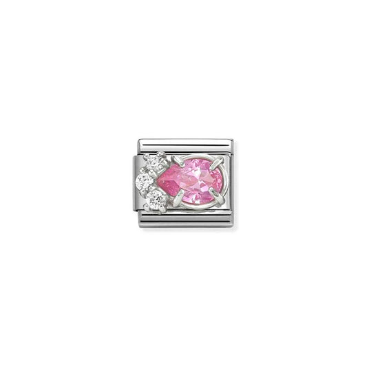Nomination Composable Classic Pink and White Cubic Zirconia Charm 330329/08