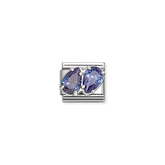 Nomination Composable Classic Blue Cubic Zirconia Teardrop Charm 330329/13