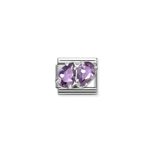 Nomination Composable Classic Purple Cubic Zirconia Teardrop Charm 330329/14