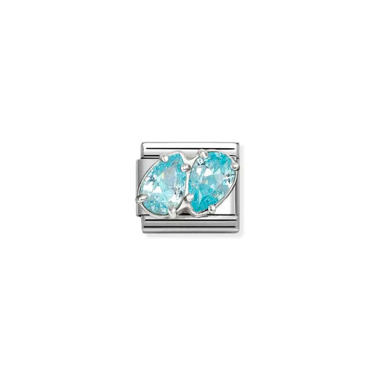 Nomination Composable Classic Light Blue Cubic Zirconia Teardrop Charm 330329/16