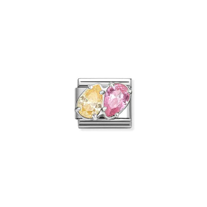 Nomination Composable Classic Yellow and Pink Cubic Zirconia Teardrop Charm  330329/17