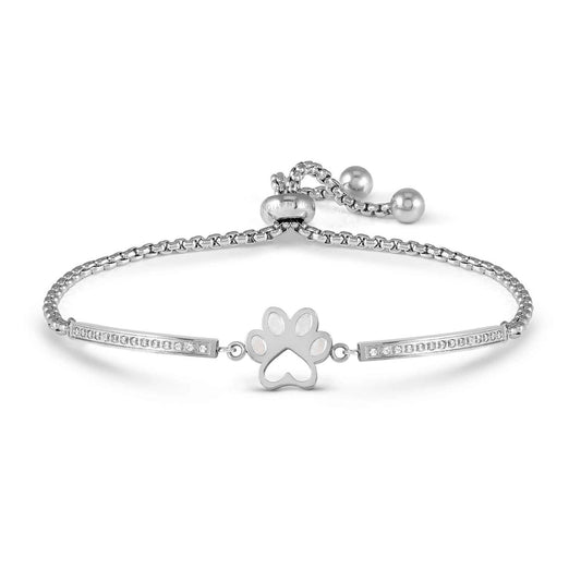 Nomination Milleluci Refined Stainless Steel Paw Print Bracelet 028016/013