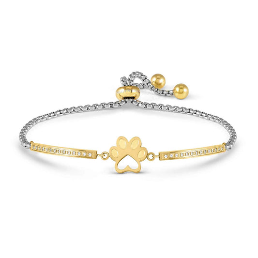 Nomination Milleluci Refined Yellow Gold Plated Paw Print Bracelet 028018/013
