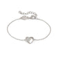 Nomination Petit Sparkle Sterling Silver Cubic Zirconia Heart Bracelet 242300/004