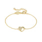 Nomination Petit Sparkle Yellow Gold Plated Cubic Zirconia Heart Bracelet 242300/006