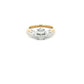 18ct Yellow Gold Laboratory Grown Oval and Pear Cut Diamond Ring Size O