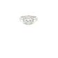 Platinum Laboratory Grown Diamond Oval and Demi Lune Cut Three Stone Ring Size N